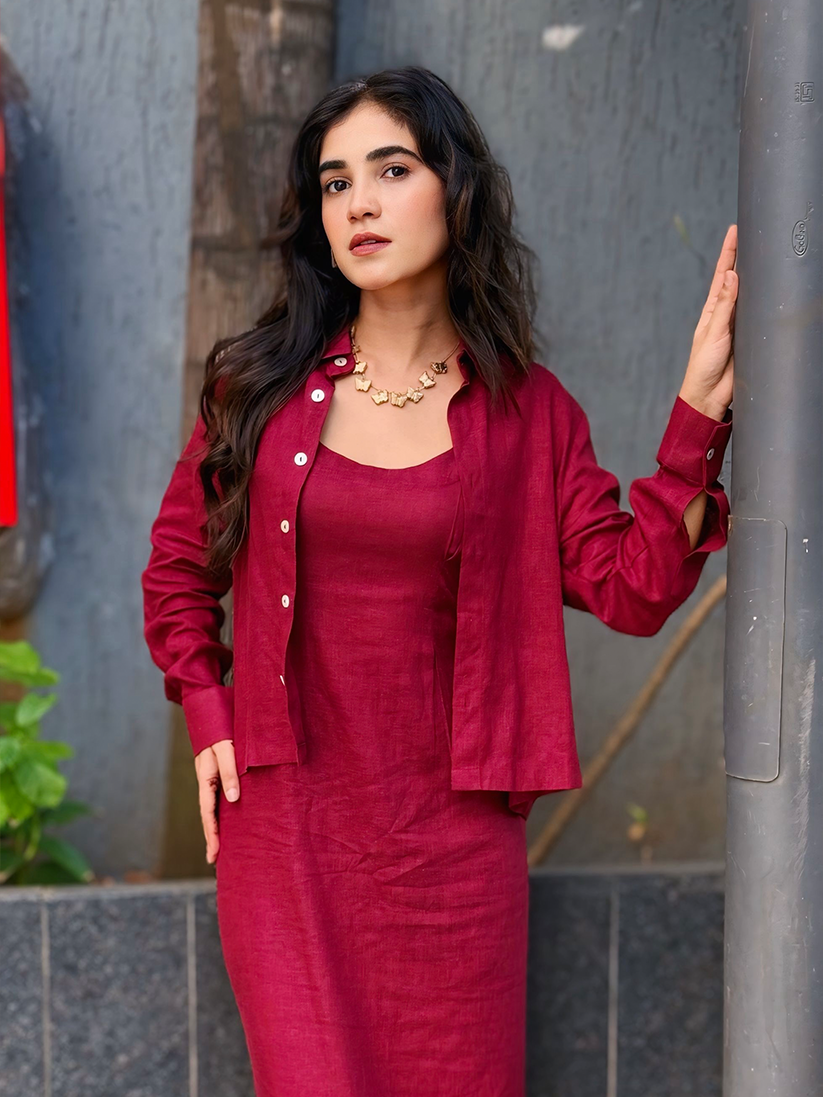 SCARLET EVE LINEN CO-ORD SET