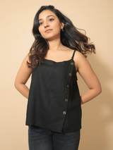 THE LINEN BUTTON TOP