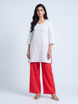 SHUBHRA LINEN PEARL KURTI SET