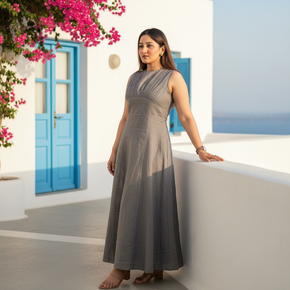 THE HORIZON MAXI LINEN DRESS