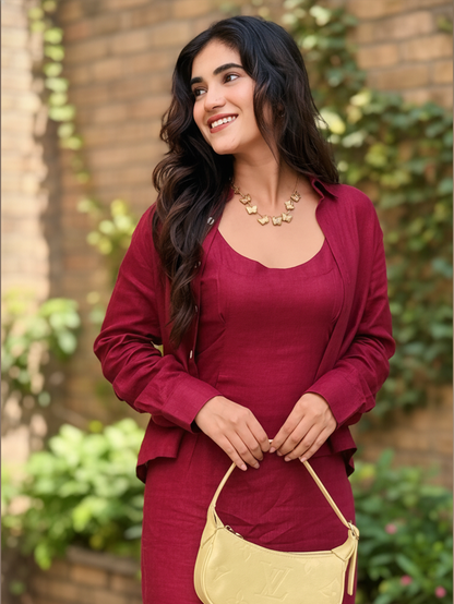 SCARLET EVE LINEN CO-ORD SET