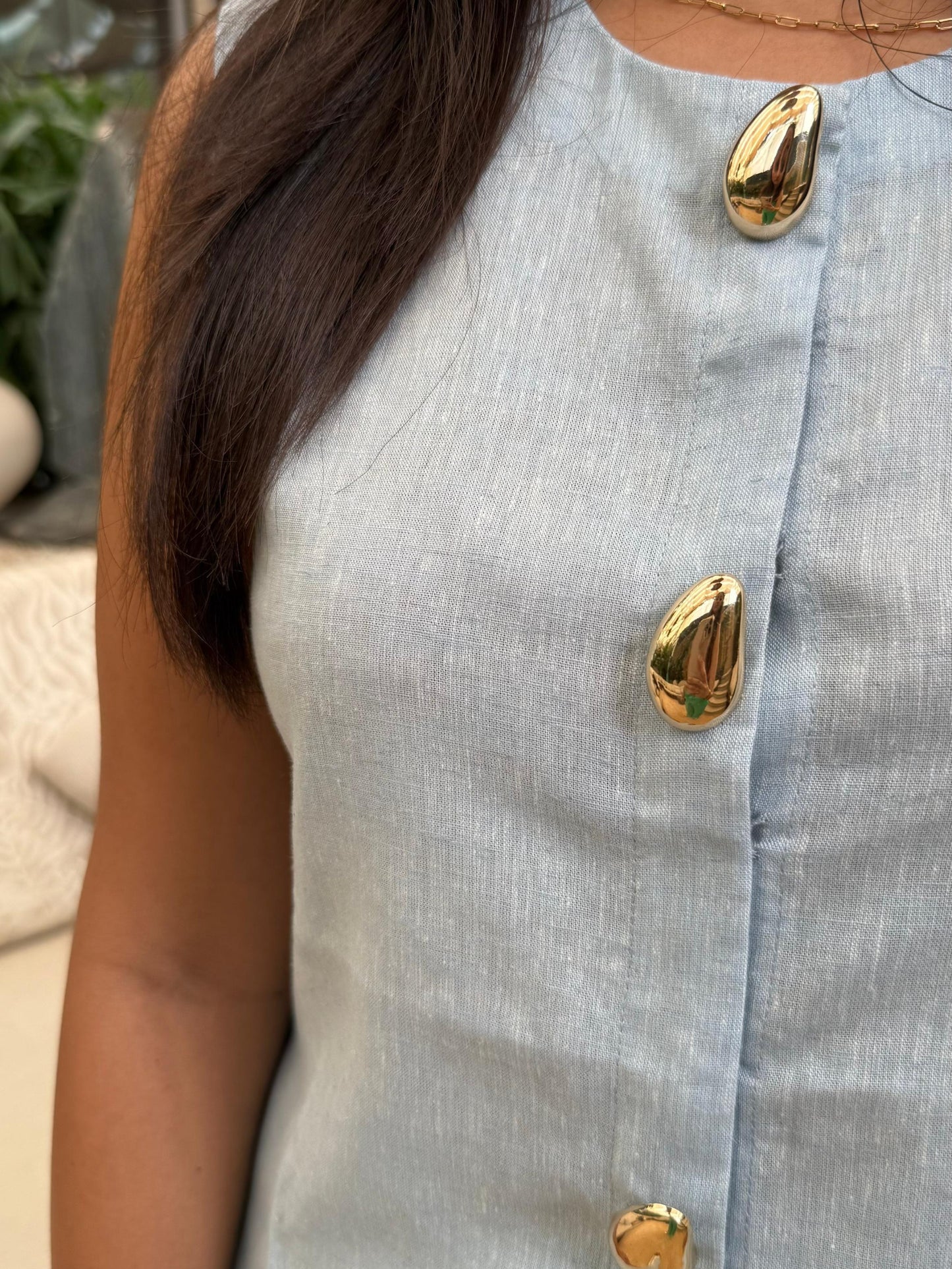 BLUE HAZE LINEN CO-ORD SET