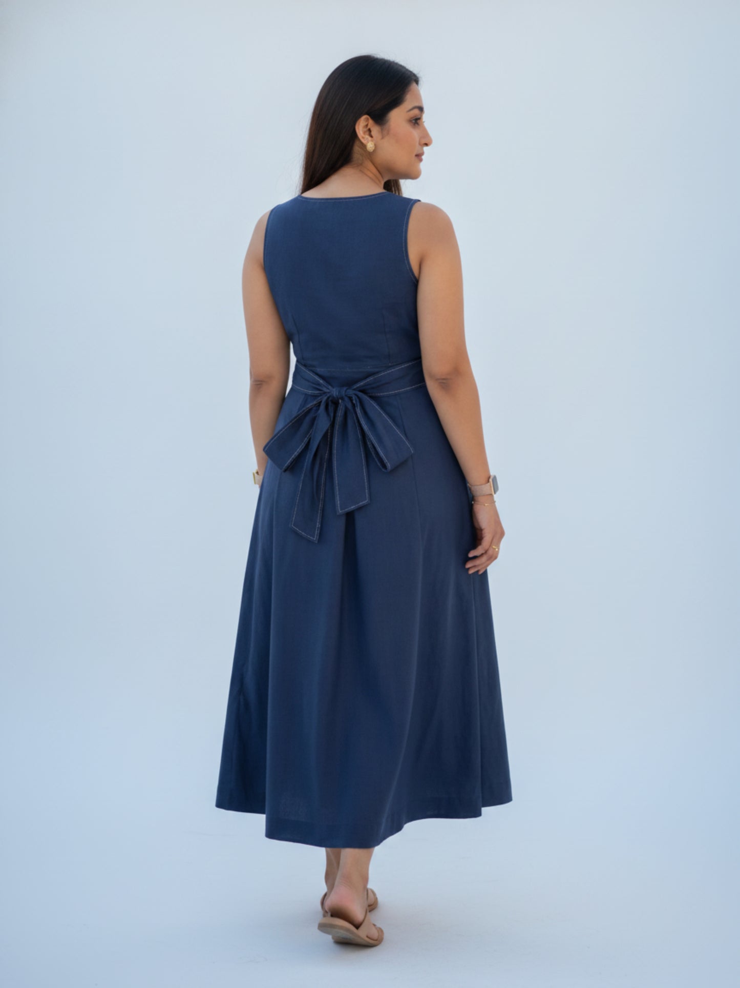 THE HORIZON MAXI LINEN DRESS