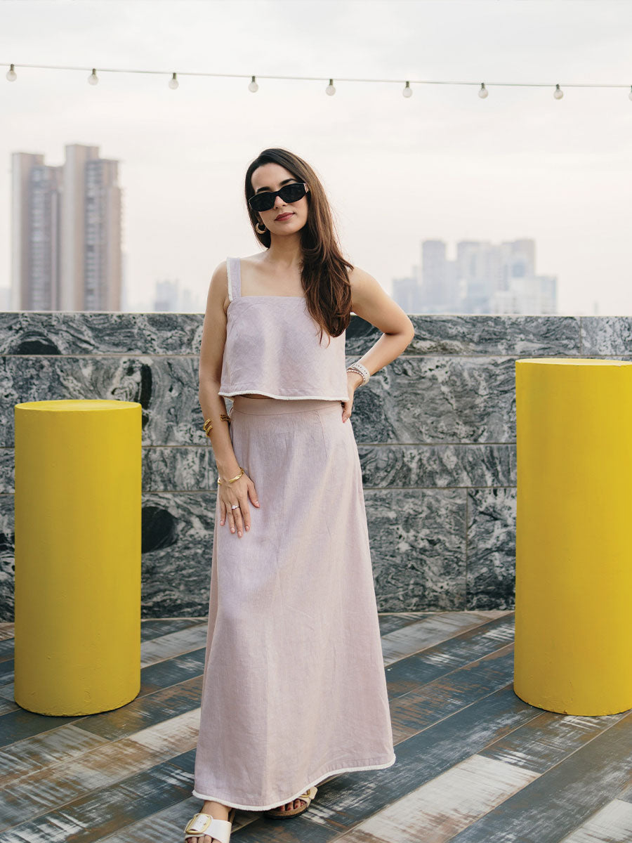 LINEN SKIRT CO-ORD SET - Main Image