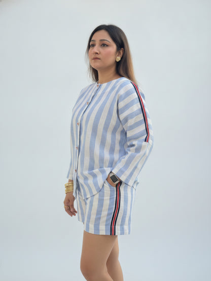 THE RIVIERA LINEN SHORTS SET