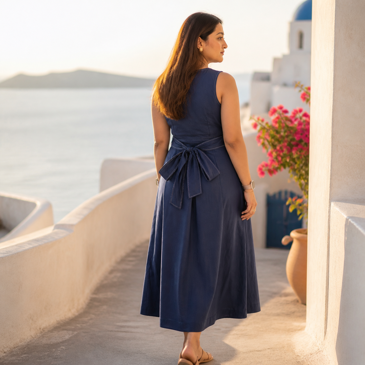 THE HORIZON MAXI LINEN DRESS