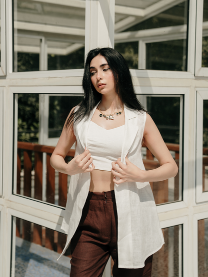 THE POWER LINEN BLAZER SET