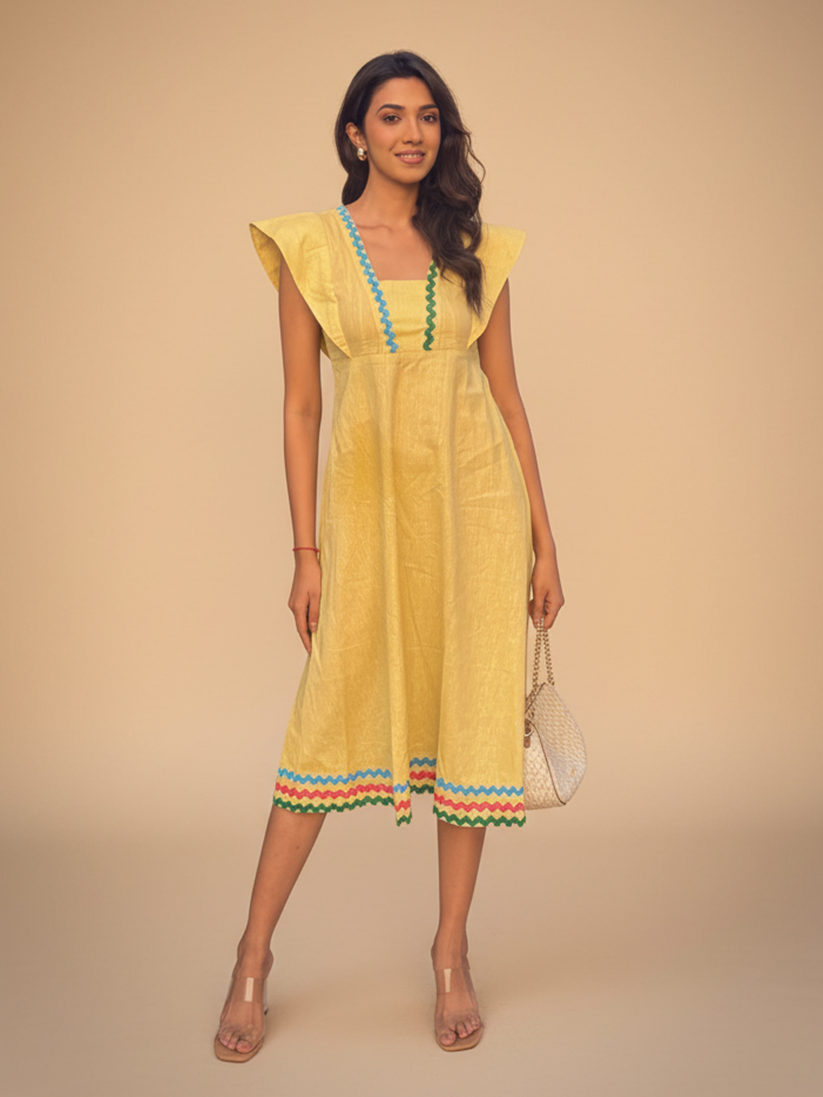 CANARY LINEN DRESS