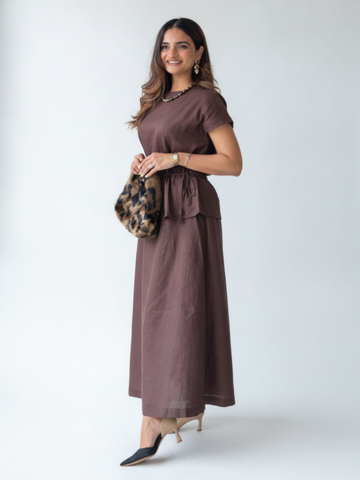 COCOA CALM LINEN CO-ORD SET