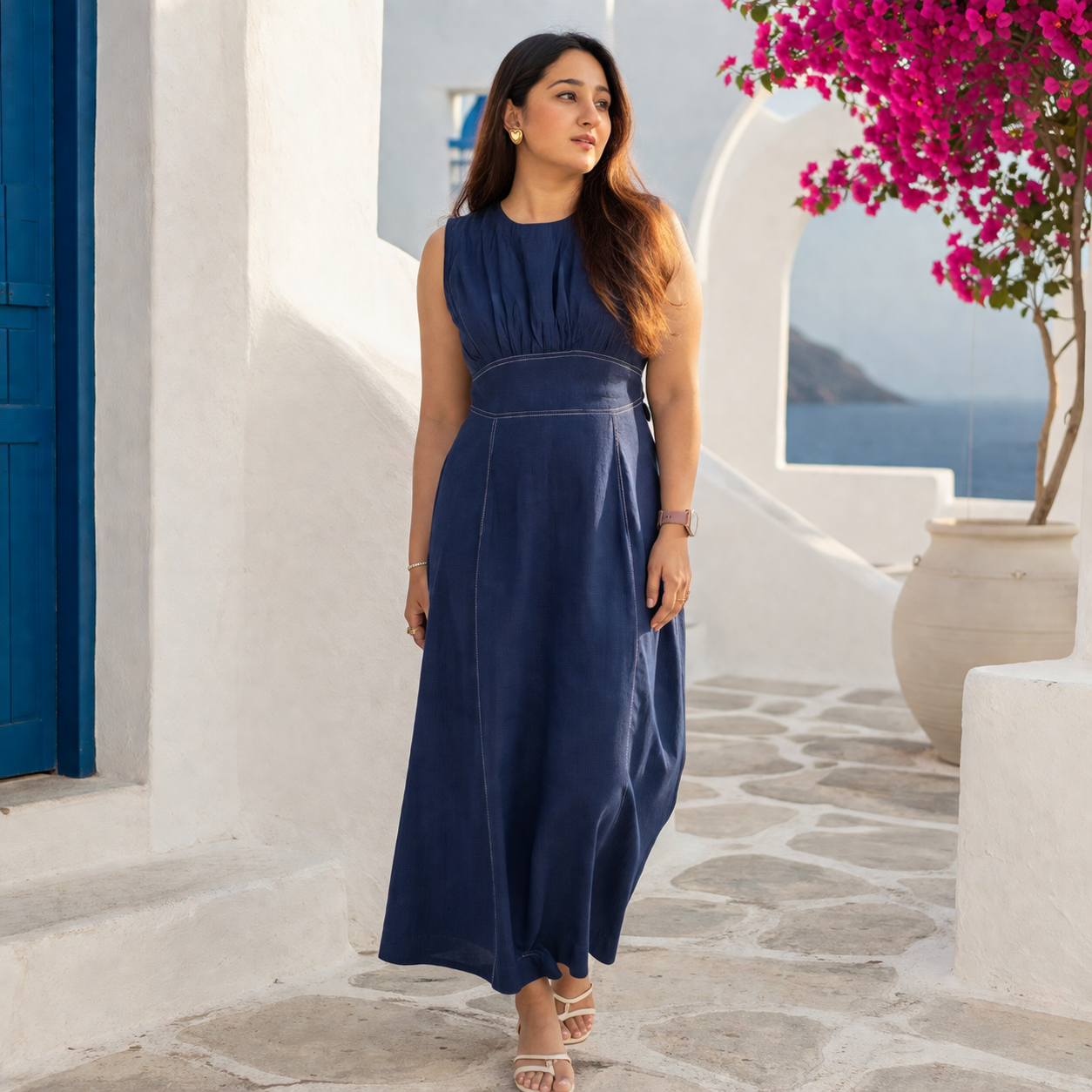 THE HORIZON MAXI LINEN DRESS