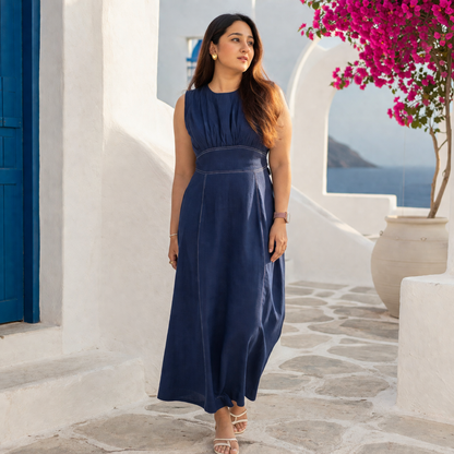 THE HORIZON MAXI LINEN DRESS