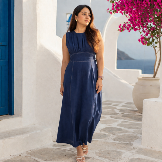 THE HORIZON MAXI LINEN DRESS