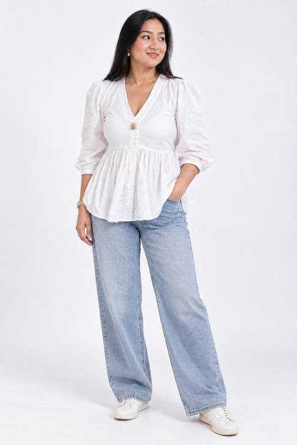 THE HONEYBEE LINEN TOP