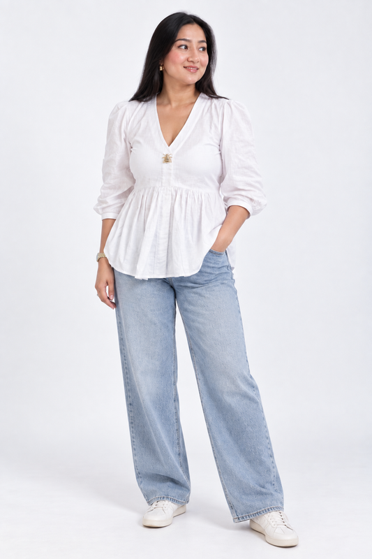 THE HONEYBEE LINEN TOP