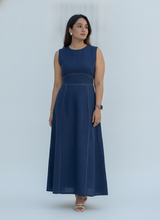 THE HORIZON MAXI LINEN DRESS